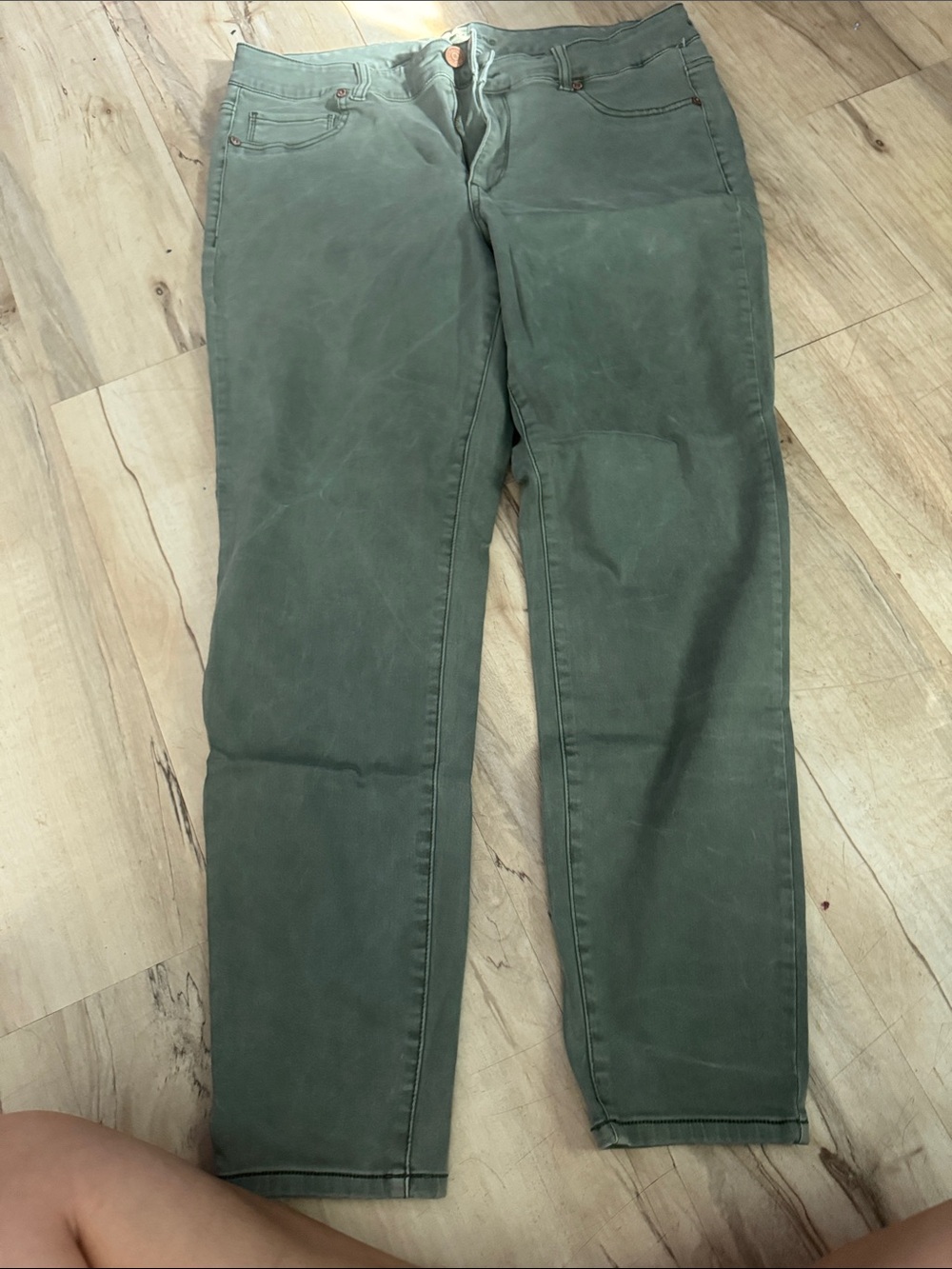Maurices Olive Green Straight-Leg Jeans